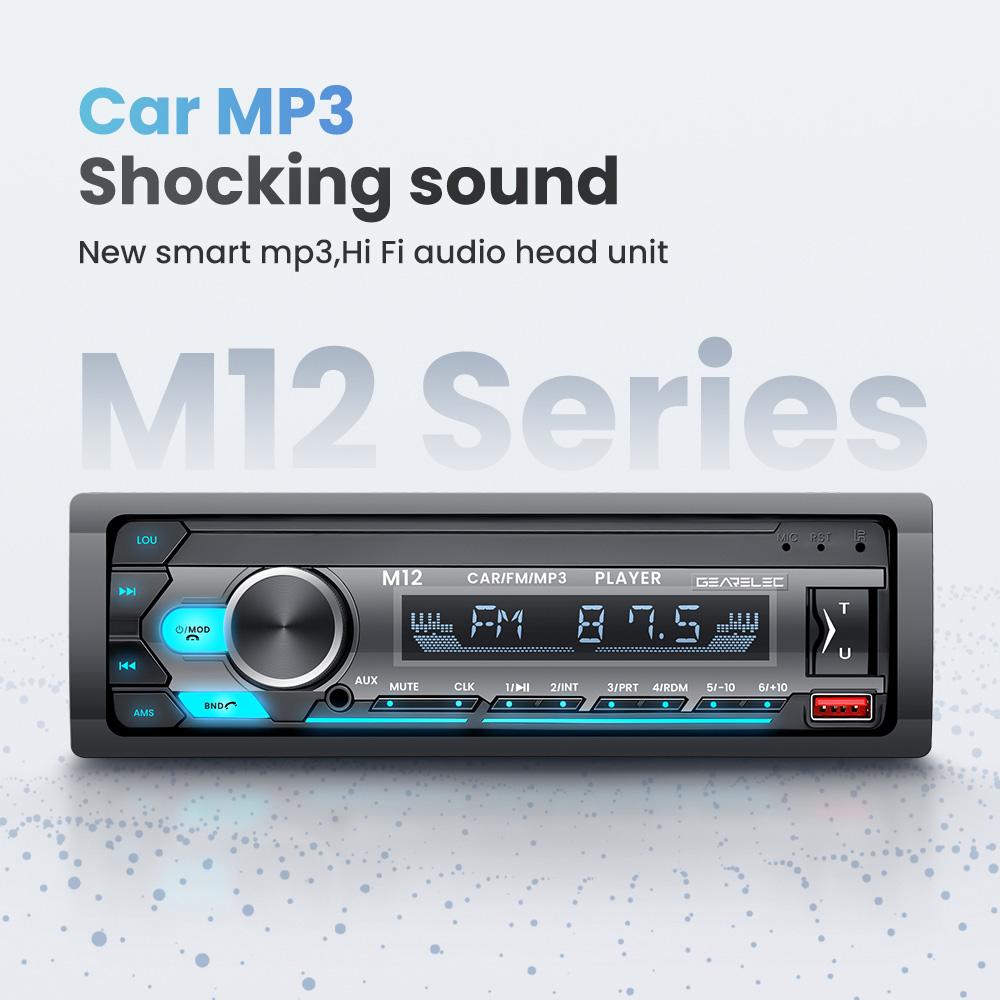 Autoradio Stereo 1DIN Lettore MP3 Bluetooth 60Wx4 Ingresso AUX TF USB Unità Principale Ricevitore