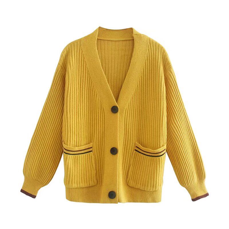 And Winter New Arrivals Women's Clothing Zr European and American Style Fashionable Versatile Loose Long-Sleeved Slimming Sweater Cardigan Jacket