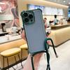 Electroplated space case diagonal span lanyard suitable for iphone17ProMax mobile phone case Apple 15 anti-drop 16 protective case