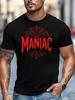 [Everyday Comfort] "MANIAC" Graphic T-shirt - Casual Summer Crew Neck