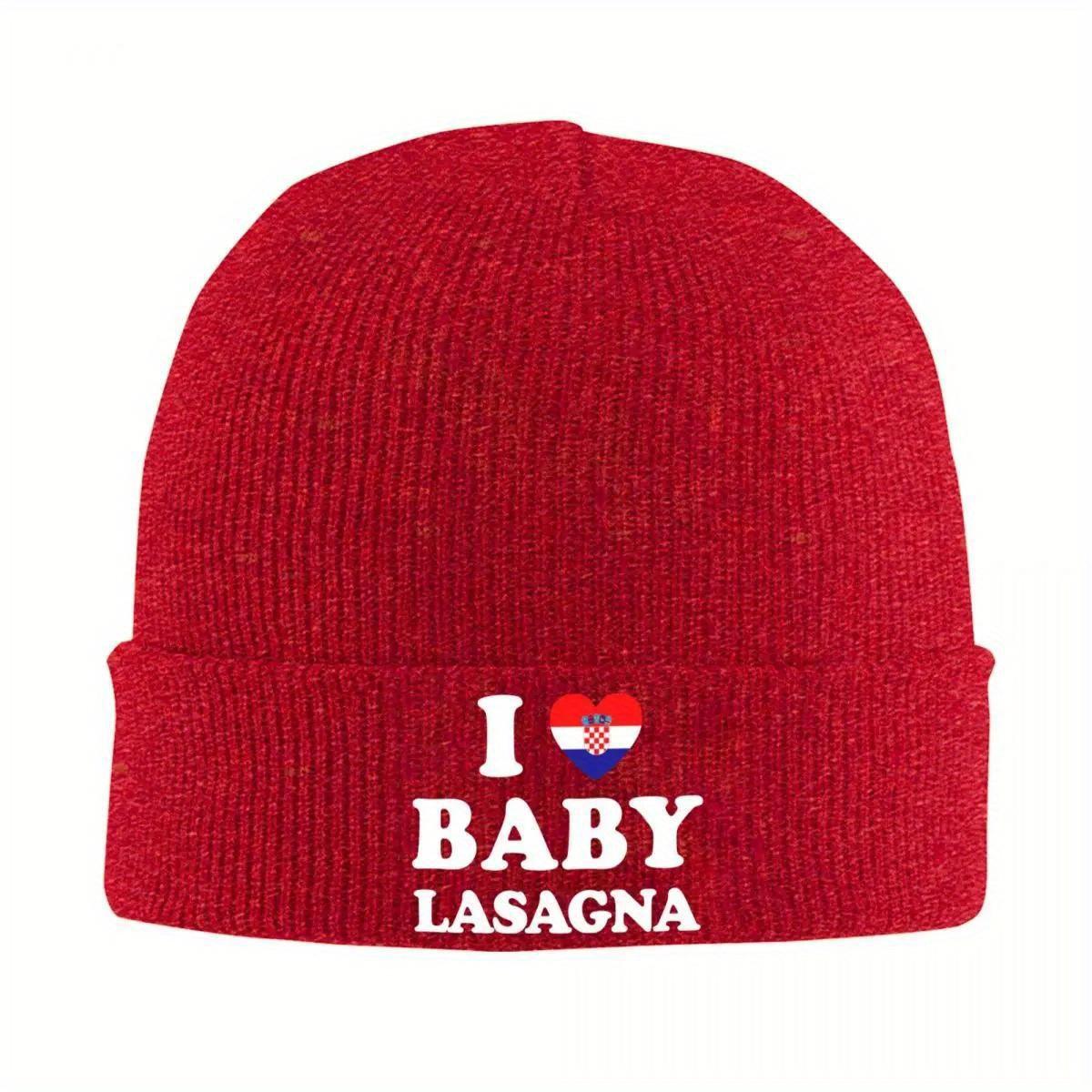 

New Croatia Flag Love Baby Lasagna Knitted Hats Quality Fashion Anime Unisex Women Headwear Knitted Caps