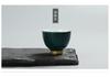 Ensemble de tasses à thé Gongfu Amour Arc-en-ciel Tasse à pied en céramique avec bordure dorée Tasse Maître Personnelle pour la Cérémonie du Thé Usage Domestique Cadeau