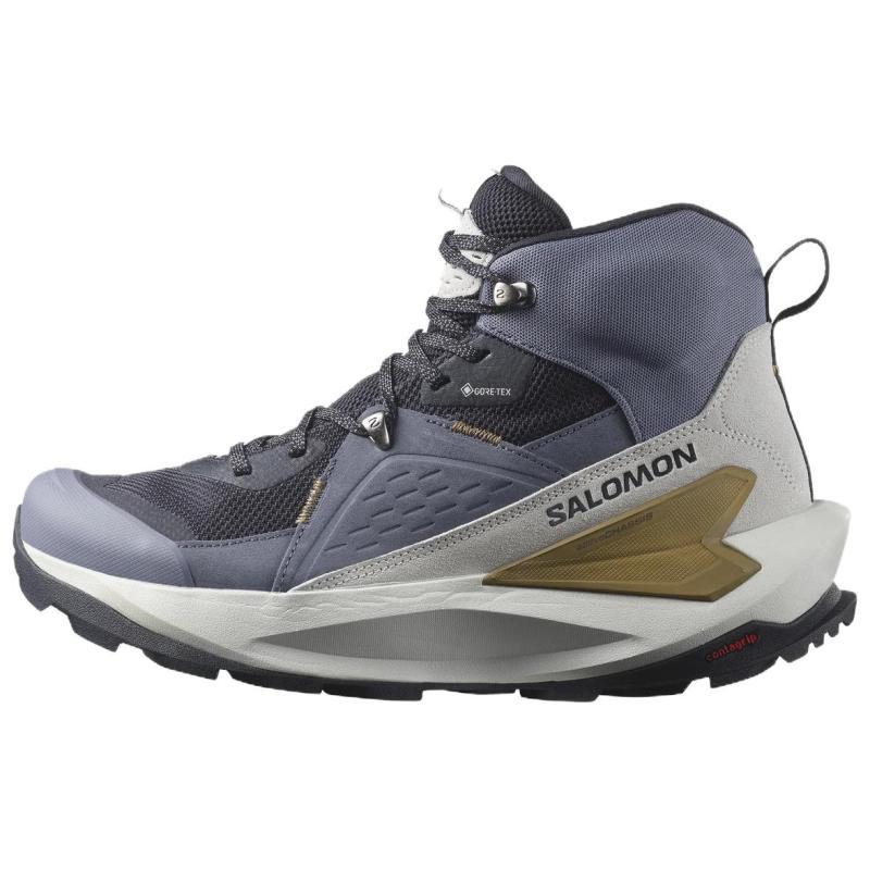 SALOMON Elixir Support Mid Top Hiking Shoes Men's Gray Sneakers L47576600