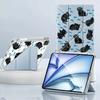 Cute Cartoon Cat Y-Fold Holder Cover Tablet Case For iPad Pro 11th 10th 9th 8th 7th 12.9inch Pro 2025 Mini 6 7 Air 4 5 M3 M2 1 2