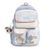 Schoolbag Cute Plaid Backpack Fifth and Sixth Grade Female Student School Bag Large Capacity Lightweight Backpack Middle School Campus Backpack