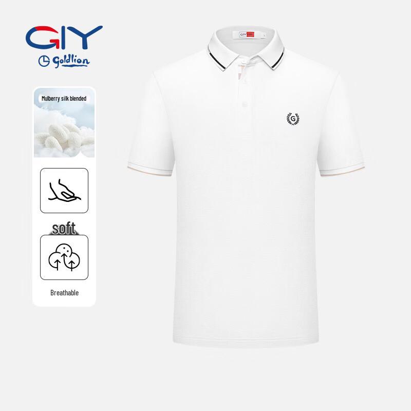 Goldlion Men s Silk Blend Breathable Polo Shirt 3XL