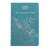 Blue Gratitude Journal with Silver Lining – 120 Pages – I Am Thankful For