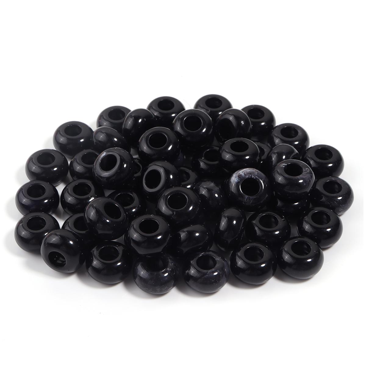 

50pcs/lot Dual Color Abacus Beads Imitation Jade Acrylic Beads Round Flat Loose Beads For Jewelry Making DIY Bracelet Supplies чёрный