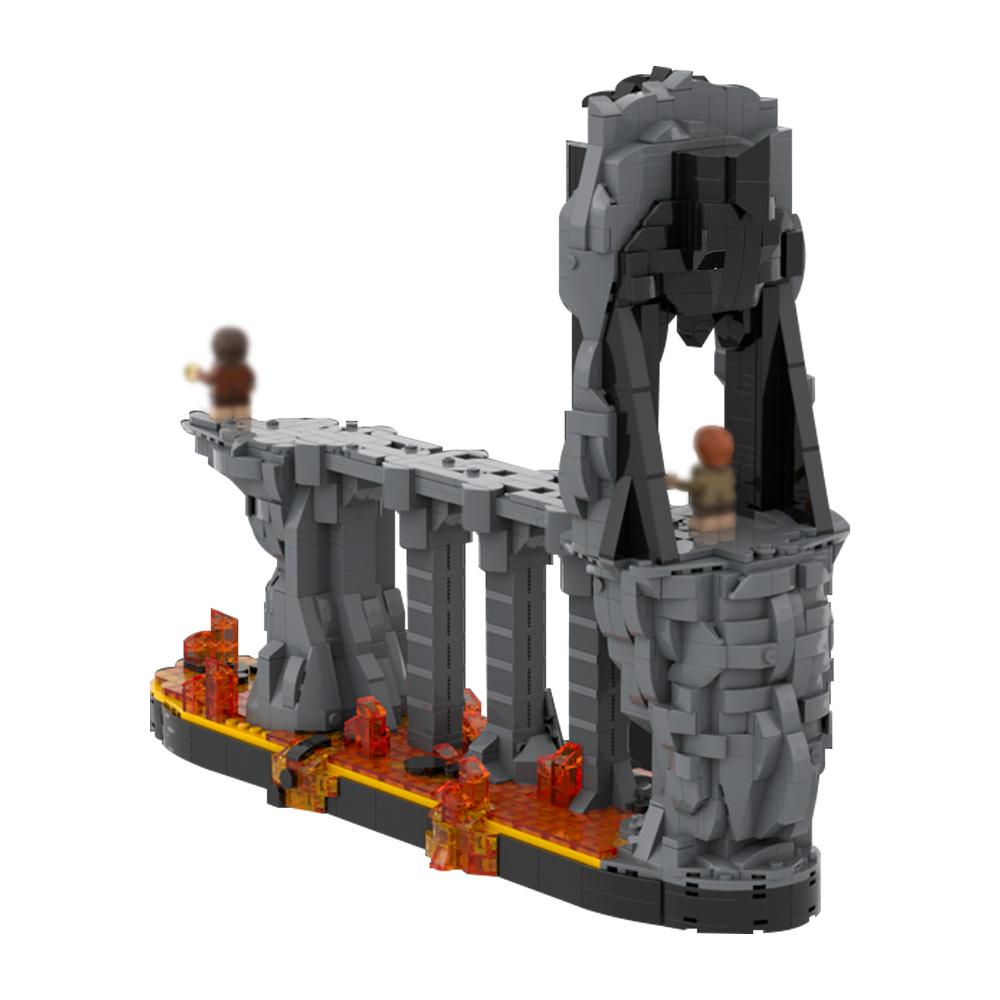 Gobricks MOC-226536 Rings Movie The Fires of Mount Doom Building Blocks Bricks Playthings Present