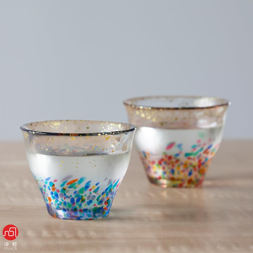 Aderia Glass MATSURI Sake Cup Pair Made In Gift These Sake Cups Are Perfect for Cold Stylish Gifts for and A Great Gift for Visiting or Any (ADERIA)