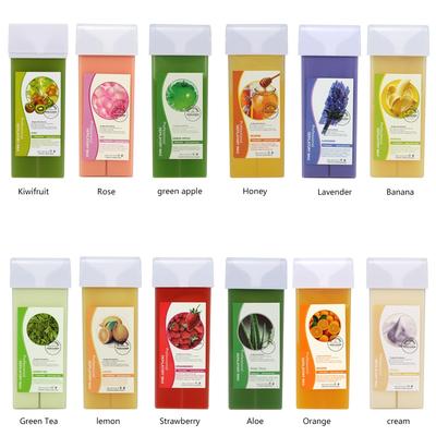 12 Typen Enthaarungs-Set 100g Wachs   100 Stk. Enthaarungspapier   5 Stk. Holzspatel