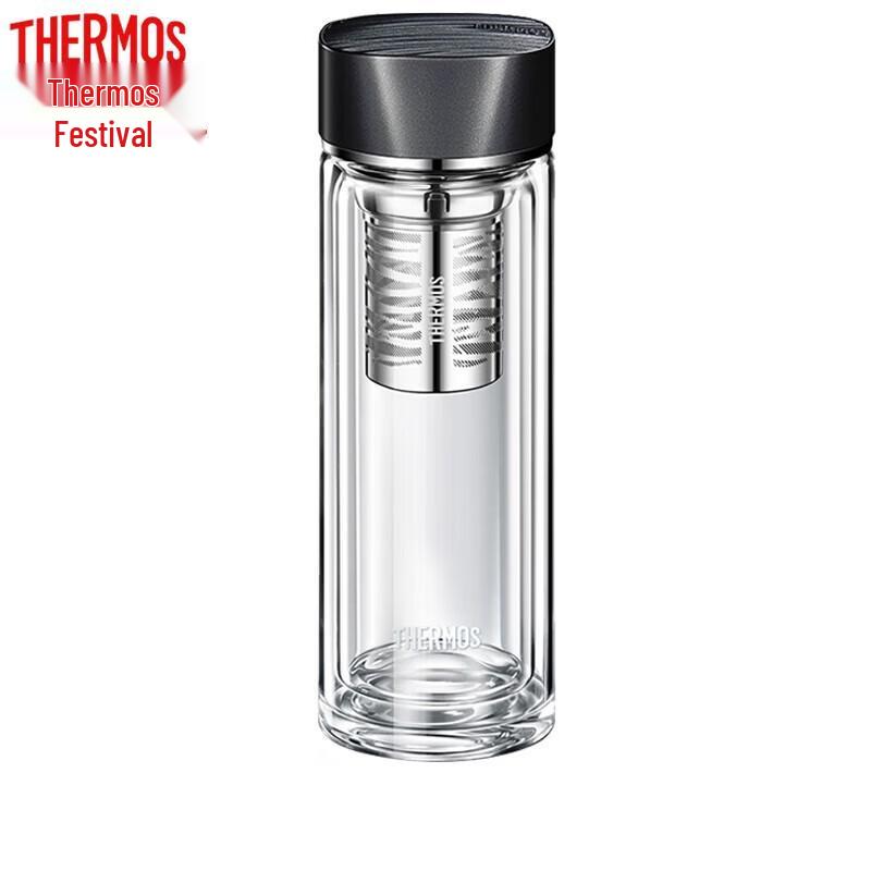 

THERMOS Double-Layer Glass Tea Cup with Filter