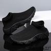 Socks and shoes men's winter new breathable mesh fly-woven sneakers lazy large size men's shoes