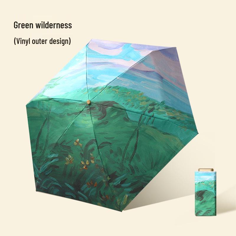Compact UV Protection Mini Umbrella: Sun and Rain Shield for Students