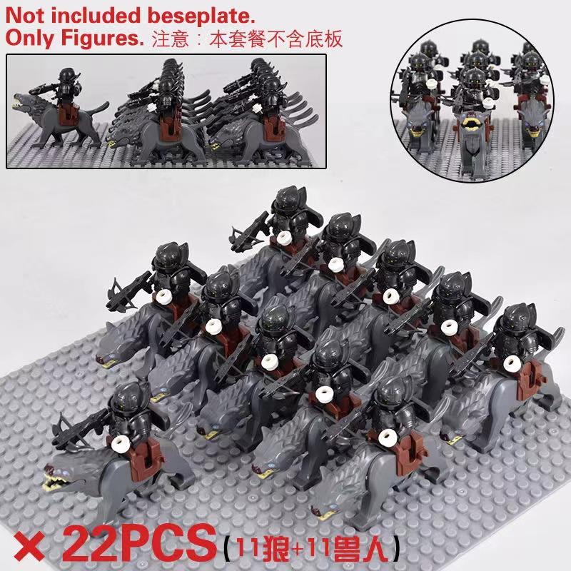 Medieval Military Lord Of Elven Guard Army Orcs Figures Building Block Dwarves Warriors The Rings Children Mini Assembled gift