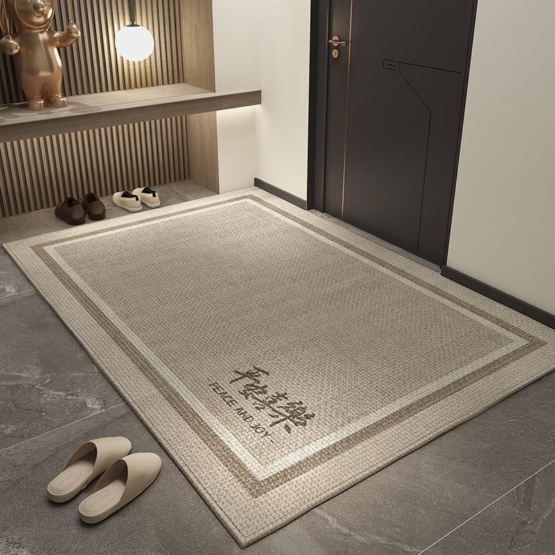 Elegante Zerbino Antiscivolo per Porta d'Ingresso - Resistente Miscela di Cotone e Lino