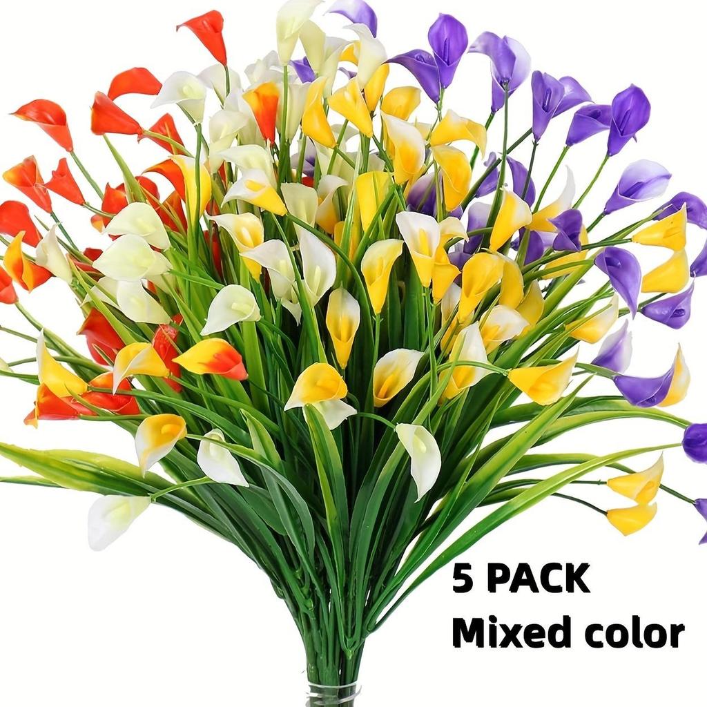 Künstliche Tulpen, Lebendige gemischte Farben, Realistische Plastikblumen für Innen- und Außendekoration, Großartig für Zuhause, Veranda und Friedhofsdekoration