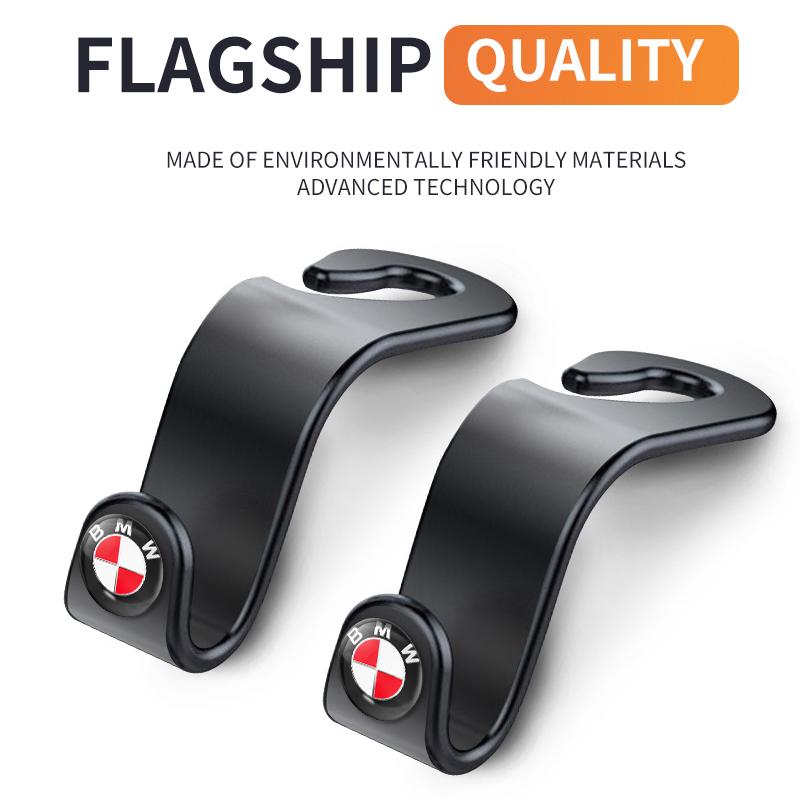 Car Headrest Hooks Hanger Bags Seat Back Organizer Holder Clips Auto Fastener Hooks For BMW Series i3 i4 G07 G06 G05 G02 G01 F48