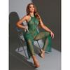 European and American Erotic Underwear Hollow Sexy Backless Pajamas Slim-fitting High-waisted One-piece Lace Socks YD