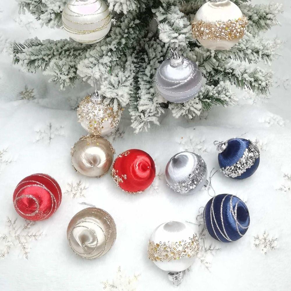 12pcs Delicate Christmas Ball Set 6CM Hanging Ornament Christmas Tree Decoration Pendant  Home