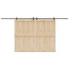 VidaXL Sliding Door Hardware Kit 427 Cm Black Steel, Sliding Door Hardware, Door Rail of 3295792