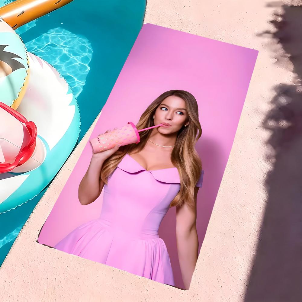 S-Sydney Sweeney-S Handtuch Mikrofaser Strandhandtuch, Schnelltrocknend, Sandfrei, Ultrafeine Faser, Super Weich.