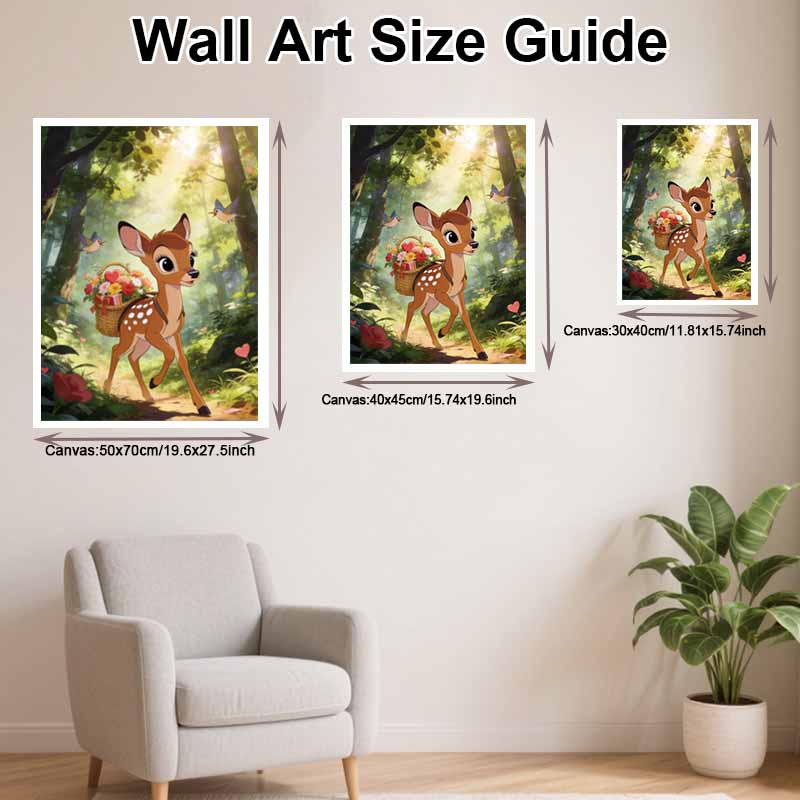Disney Diamond Painting Kit Classic Forest Friends Home Decor Craft Perfect Gift Idea Diamond Art, Vibrant Nature Scene