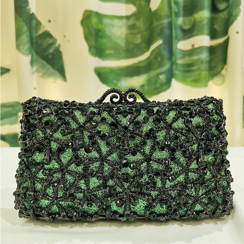 Women AB Diamond Snow Evening Clutch Bag Silver Wedding Bridesmaid Chain Handbags Small Crystal Purses