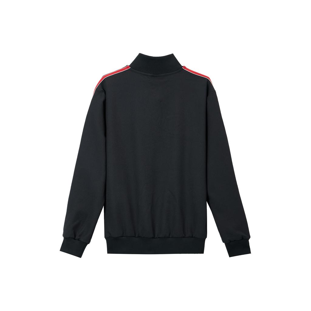 adidas Originals Manchester Weiche Bequeme Jacke mit Reißverschlusskragen Langarm Herrenjacke Schwarz JF0358