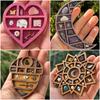 Heart Star Nut Mini Jewelry Holder Variety Grids Dollhouse Shelf  Home Decorations