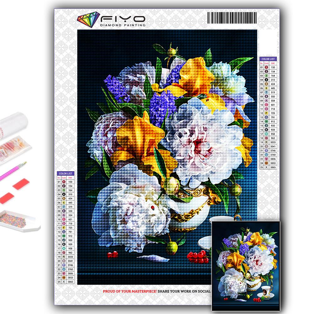 

5D своїми руками алмазний живопис квітка рослина в горщику вишивка хрестиком повна алмазна вишивка мозаїка Full Square 20X30CM