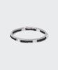 Beads & Spiga Chain Bracelet 2-Piece Set [Black]