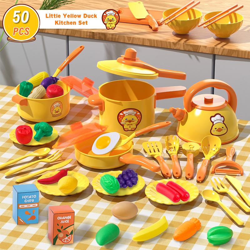 Children'S Simulated Kitchen Toy Set Fruit Vegetable Cutting Set Stir Fry Induction Cooker Set Complete Set Kitchen Utensils