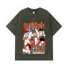 275 GSM Washed T-shirts 100% Cotton Slam Dunk V2 Hanamichi Print Unisex Heavy Cotton T Shirt