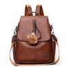Schoolbag Retro Soft Leather Backpack for Women, 1011 New High-end Casual Commuting Large-capacity Travel Backpack and School Bag