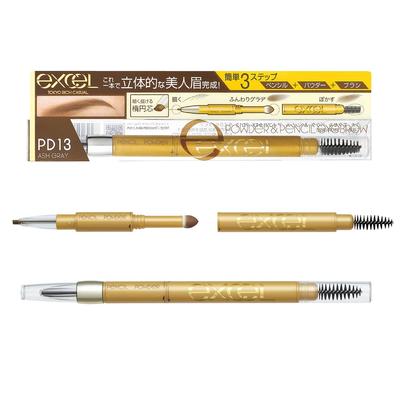 Excel Powder Pencil Eyebrow EXPD13 Eyebrow Eyebrow Eyebrow Powder & (Ash Gray) Pencil, Brush,