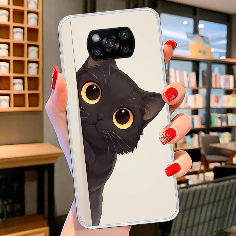 Cat Cute Kitten Cartoon Cover Phone Case For Xiaomi Poco F7 Ultra X7 X6 X5 Pro M7 Redmi 15C 15 13C 13 12C 12 10C 10 9A 9C 9T 9 S
