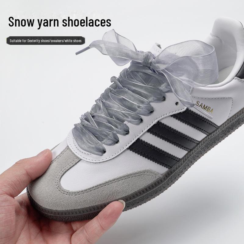 Adidas Ballet Style Casual Training Shoes with 2.5cm Silk Lace Shoelaces (Pair)