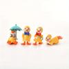 Miniature Figurines 4 Mini Ducks Fairy Garden Miniature Farm Figurines Moss Landscape Cute Ornaments Kit for Home Outdoor Décor