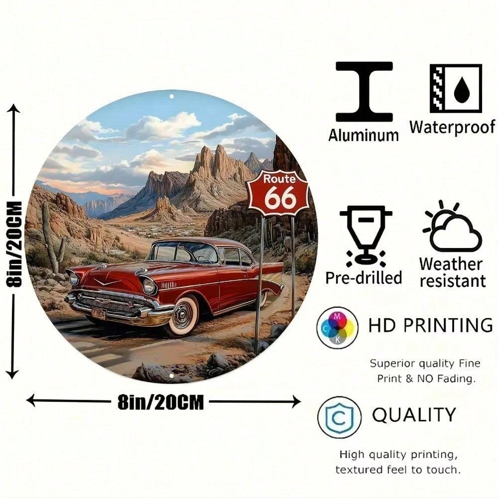 Retro Metal Painting 20x20cm Handmade Art Vintage Tin Sign Home Wall Decor