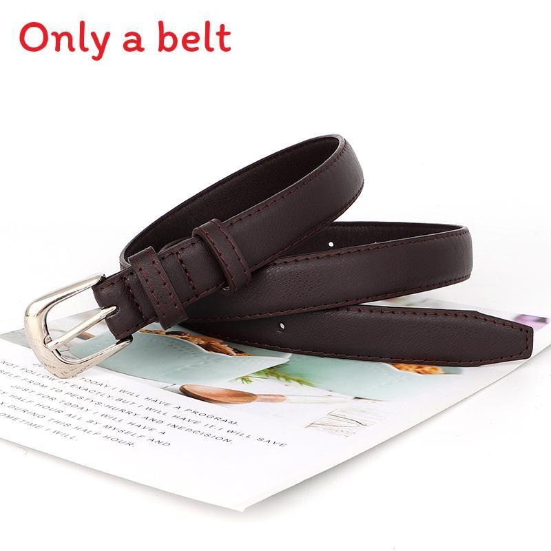 Retro Solid Fashionable Color Silver Buckle Woman Belt For Daily Wear Casual