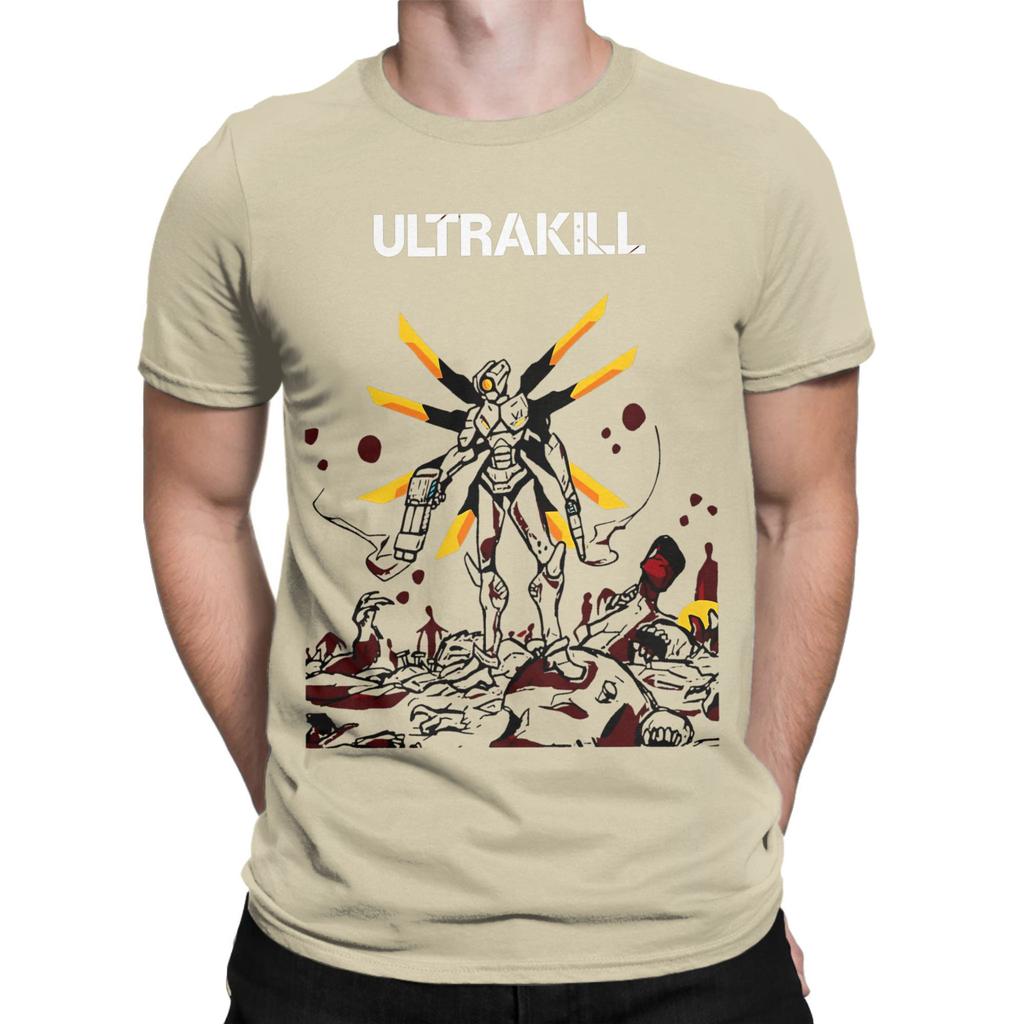 Ultrakill T Shirts for Unisex 100 Cotton Humorous TShirt Crew Neck Tee Shirt Short Sleeve Tops Gift Idea