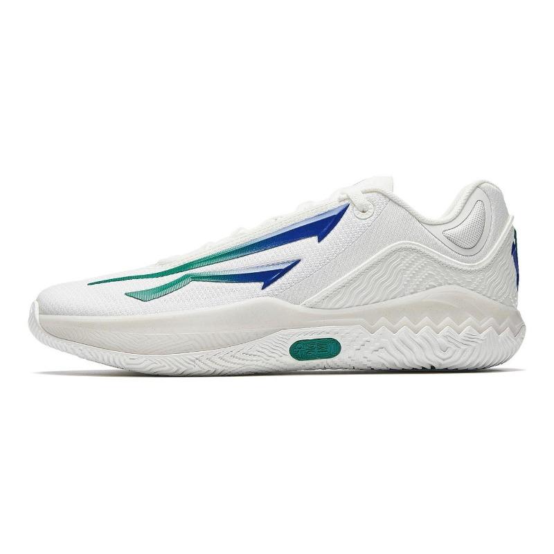 Anta Men KAI SPEED 2 Dallas Summer Edition Low-Top Basketball Shoes White Green Blue 912621114-3 39