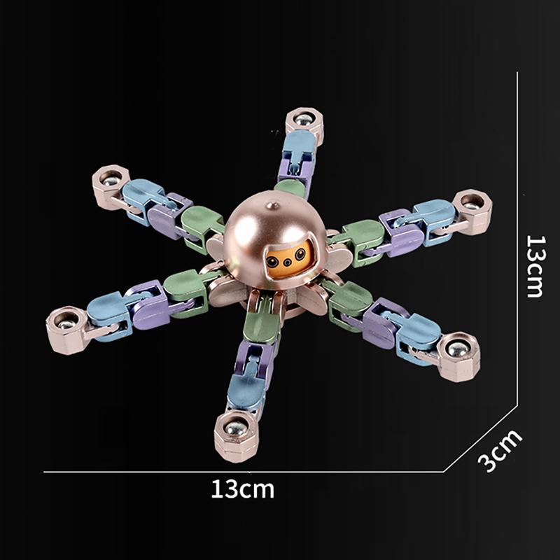 Spinner Fingertip Gyro Creative Decompression Finger Mechanical Gyro Folding Deformation Finger Gyro Toy