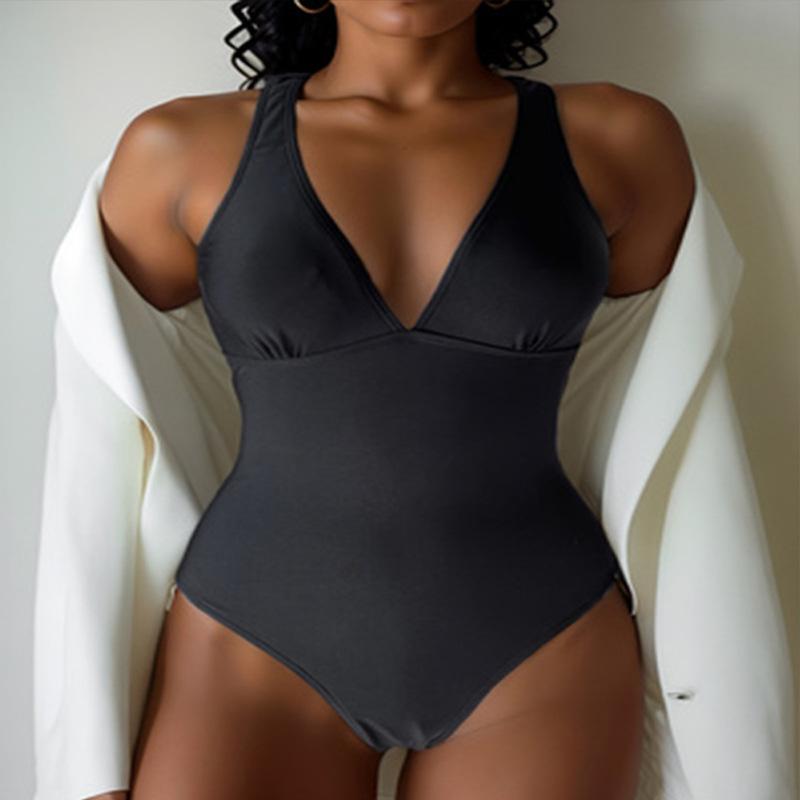 TS JYL-SW302 One-Piece Slim Swimsuit, Pure Charm Tummy Control Beach Swimwear S