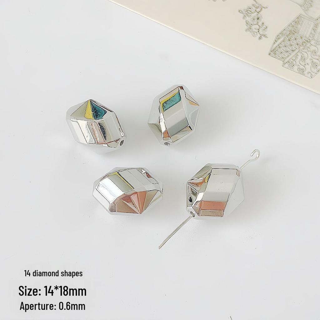 Silver CCB Series: Versatile Spacer Beads - Flower & Heart Designs for DIY Jewelry Making