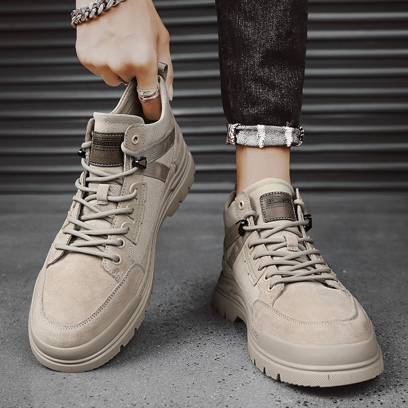 Winter velvet warm Martin boots new autumn outdoor hiking casual short boots thick-soled retro boots