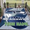 Custom Text Printed Rug Seattle Seahawks Non Slip Floor Carpet For Home Room Decor