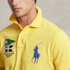 Polo Ralph Lauren SS22 Logo-Print Baumwoll Kurzarm Poloshirt Herren Oberteile Gelb MNPOKNI1N821830