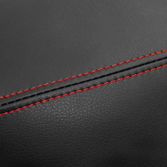 4x Black Leather+Red Door Handle Armrest Cover For Nissan Qashqai 2016 2017 2018